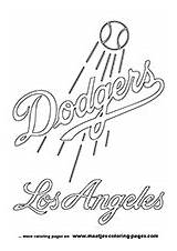 Coloring Dodgers Pages Mlb Angeles Los Baseball Major League Logo Print sketch template