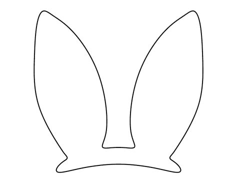 easter bunny ears template  printable  templateroller