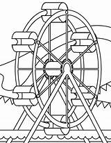 Coloring Park Wheel Amusement Ferris Pages Roller Coaster Kids Printable Colouring Color Sheets Ark Noahs Source Miscellaneous Theme Getcolorings Water sketch template