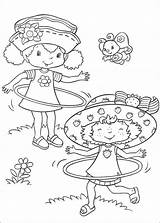 Coloring Strawberry Shortcake Pages Blossom Orange Vintage Print Hula Printable Kids Sheets Cartoon Popular Color Hoops sketch template