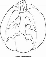 Pumpkin Coloring Face Halloween Pages Worried Scary Faces Printable Jack Lantern Mask Printables Masks Leehansen Sheet Color Nervous Link Open sketch template