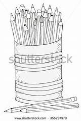 Coloring Pattern Vector Book Pencils Drawn Colored Hand sketch template