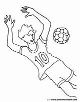 Goalie Soccer Coloring Pages Getcolorings Printable Color sketch template