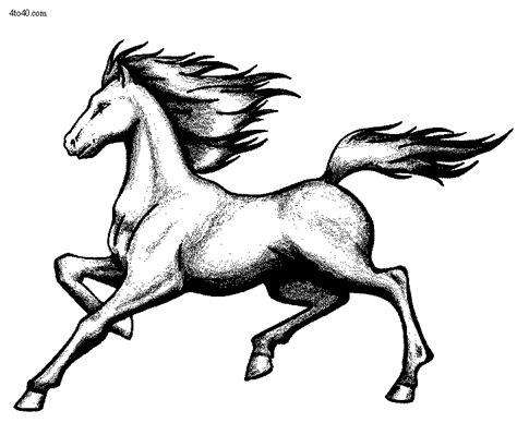 running horse coloring page kids portal  parents