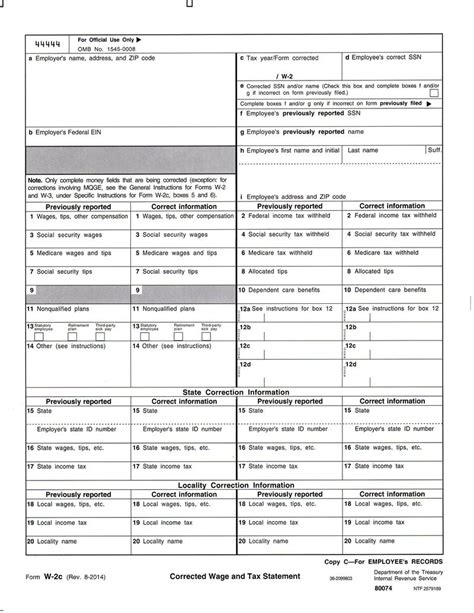 employee copy   correction form    employees records