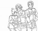 Hetalia Pages Coloring Japan Template Axis sketch template