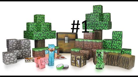 minecraft deluxepack papercraft part tree youtube