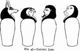Canopic Jars Egyptian Coloring Template sketch template