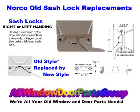 norco casement awning window sash locks   styles  colors  window door parts group