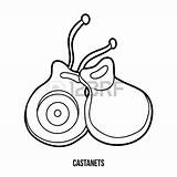 Castanets Castagnettes Kolorowanka Instrumenty Muzyczne Dzieci Depositphotos Clipground Obraz Wiolonczela Fortepian Redro Musique Więcej Schowaj sketch template