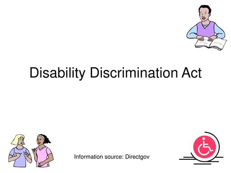 Ppt Disability Discrimination Act Powerpoint Presentation Free