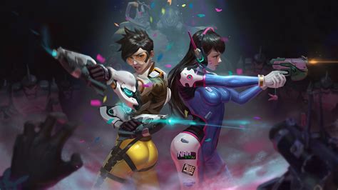 Dva And Tracer In Overwatch Wallpapers Hd Wallpapers