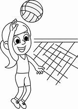 Volleyball Playing Outline Clipart Sports Ball Play Clip Girl Player Cliparts Intramurals Welcome Cricket Soccer Classroomclipart Members Transparent Available Gif sketch template