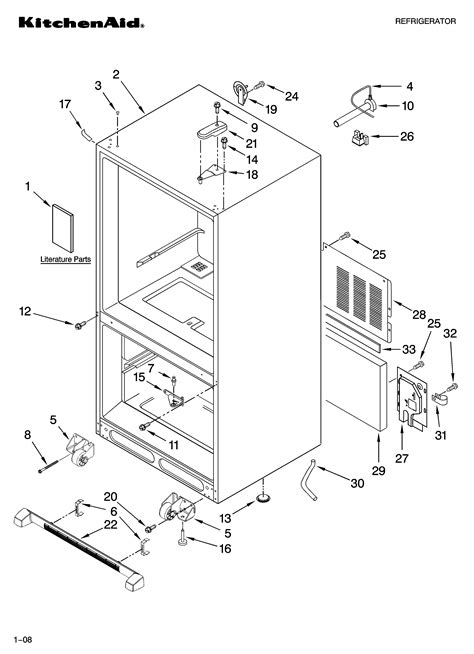 kitchenaid bottom mount refrigerator parts model kbrsetss sears partsdirect