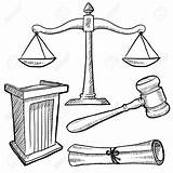 Drawing Sketch Judge Courtroom Objects Clipart Gavel Mallet Getdrawings Vector Use Preview sketch template