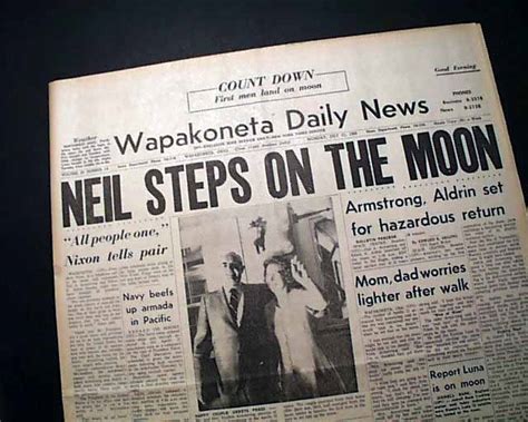 neil armstrong moon landing newspaper rarenewspaperscom