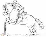 Horse Jumping Coloring Pages Show Printable Print Getcolorings Color sketch template
