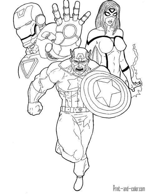 avengers printable coloring pages customize  print