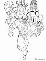 Avengers Coloring Pages Print Color sketch template
