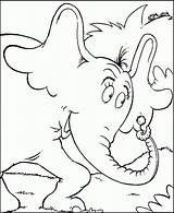 Coloring Horton Hears Who Seuss Dr Kids Via Printable Worksheets sketch template