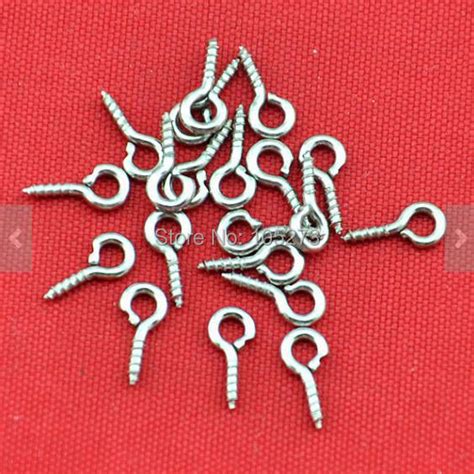4x10mm 500pcs white k eye pin screw in pins peg tail jewelry findings