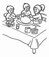 Coloring Breakfast Pages Thanksgiving Family Kids Cartoon Dinner Doing Three Table Printable Feast Color Turkey Getcolorings Getdrawings Play Colorings Popular sketch template