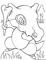 Pokemon Cubone Coloring sketch template