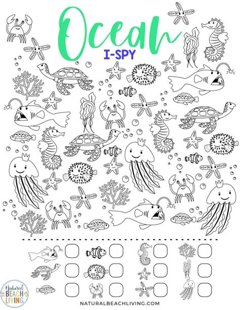 printable ocean activity pages  preschoolers  kindergarten