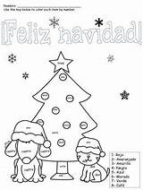 Spanish Christmas Number Navidad Coloring Color Sheets Teaching Worksheets Resources Novice Teacherspayteachers Kids Preschool sketch template