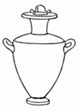 Coloring Amphora Greek Shield Spear Pages Edupics sketch template