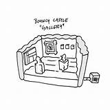 Castle Bouncy Drawing Getdrawings sketch template