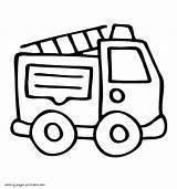Coloring Truck Fire Pages Printable Easy Trucks Very Print Preschoolers Look Other Lego sketch template