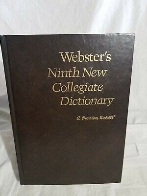 websters ninth  collegiate dictionary ny merriam webster  vg