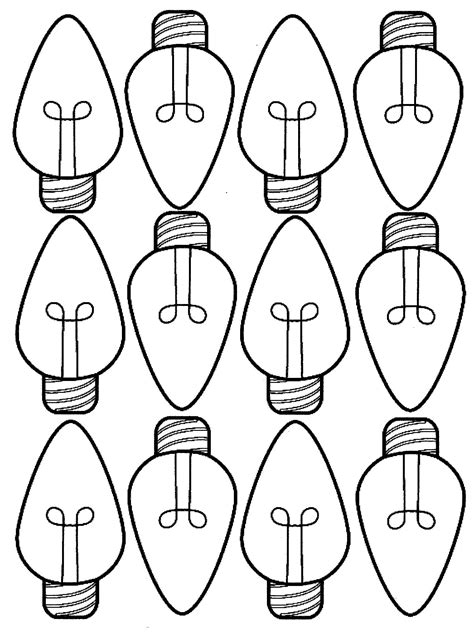 christmas lights coloring pages printable  getdrawings