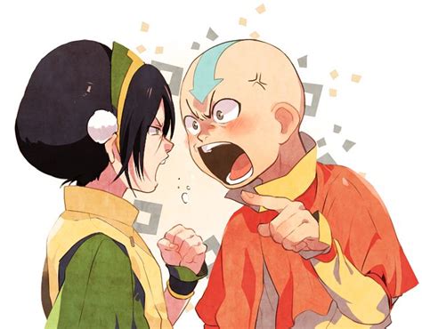 this is a perfect representation of aang and toph s relationship haha avatar legenda aanga