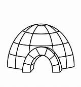 Igloo Coloring Pages Iglu sketch template