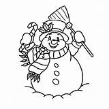 Neige Bonhomme Gratuit Hiver Coloriages Coloring Snowman Azcoloriage sketch template