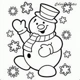 Snowman Coloring Pages Christmas Snowflake Printable Very Kids Color Snowflakes Sheet Joyful Print Colouring Snow Sheets Man Drawing Cute Winter sketch template