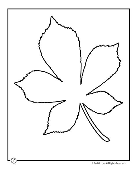 autumn leaf template clipart