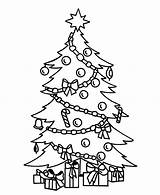 Christmas Tree Coloring Pages Trees Decorated Beautifully Candy Cane Kids Color Drawing Printable Size Visit Print 800px Xcolorings sketch template