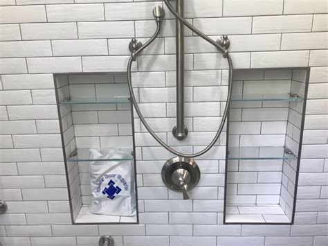 install glass shelf  bathroom rispa