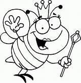 Coloring Pages Bee Bumble Cute sketch template