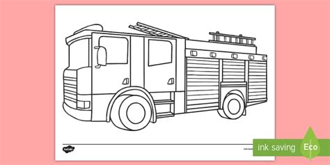 fire engine colouring page colouring sheets twinkl