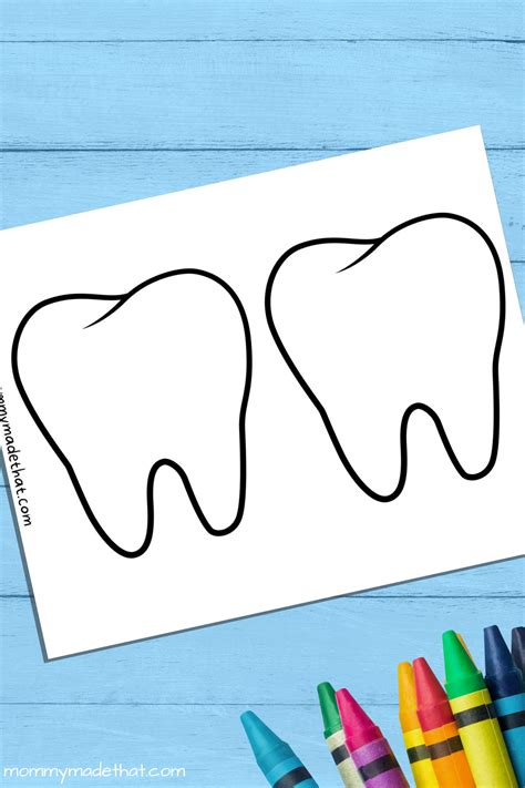 tooth coloring pages printable