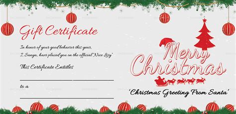 holiday certificate template