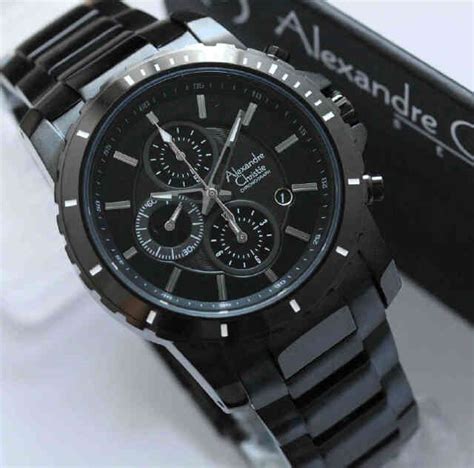jam tangan alexandre christie pria kode acp warna hitam