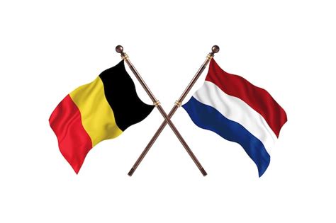 premium photo belgium  netherlands  countries flags background
