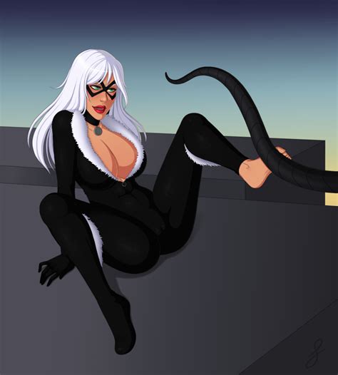 rule 34 black cat marvel bodysuit boots breasts cameltoe catsuit choker cleavage feet