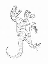 Raptor Velociraptor sketch template