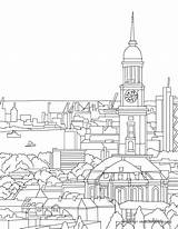 Coloring Germany Pages Hamburg Orleans Skyline St Michaelis Drawing Protestant Church Adult Famous Getdrawings Places Sketch Ausmalbilder Besuchen Popular Hellokids sketch template